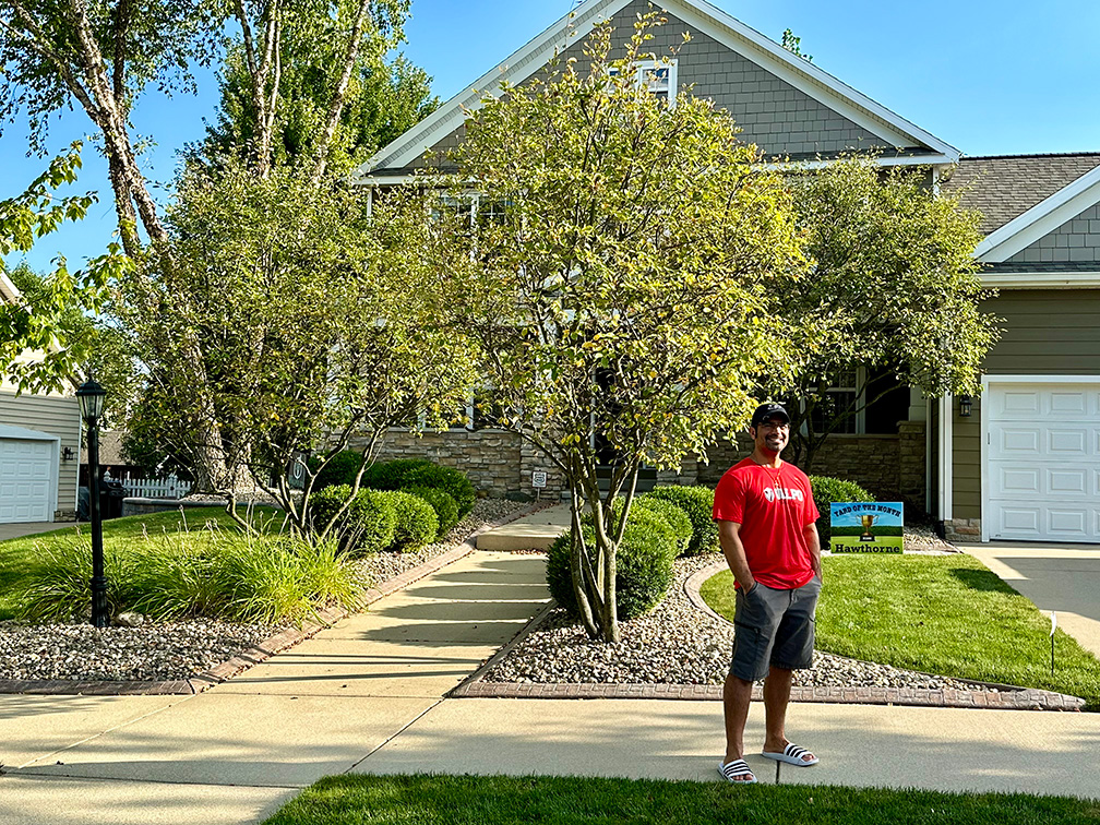 Photo of landscaping detail at a single family home at 2604 Pennington Drive, Valparaiso, Indiana, 46383.